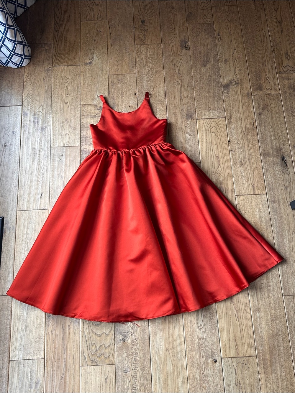 NEW Red Satin Bow Back Dress size 8